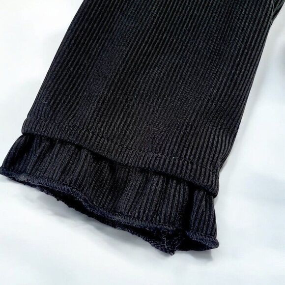 CBR sexy off-shoulder black "BABE" stretchy long-sleeve top - Picture 4 of 5